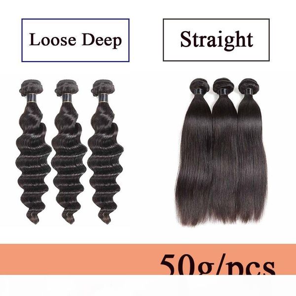 brazilian virgin hair human hair extensions loose deep 50g pcs full head bundles virgin hair weaves 10"-26" straight double weft, Black
brazilian virgin hair human hair extensions loose deep 50g pcs full head bundles virgin hair weaves 10"-26" straight double weft, Black