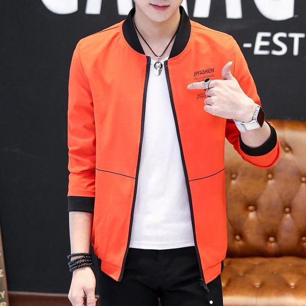 2020 slim korean long-sleeved zipper solid color printing baseball suit casual jacket male1, Black;brown
2020 slim korean long-sleeved zipper solid color printing baseball suit casual jacket male1, Black;brown