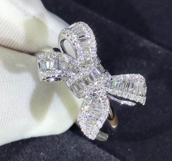 fashion lovely bow design rings for wedding shining crystal luxury ring with cz diamond stone for women, Silver
fashion lovely bow design rings for wedding shining crystal luxury ring with cz diamond stone for women, Silver