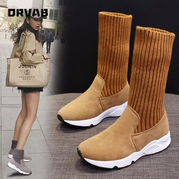 boots winter women warm flock slip on snow wedges platform shoes slim sock black gray brown long 2021
boots winter women warm flock slip on snow wedges platform shoes slim sock black gray brown long 2021