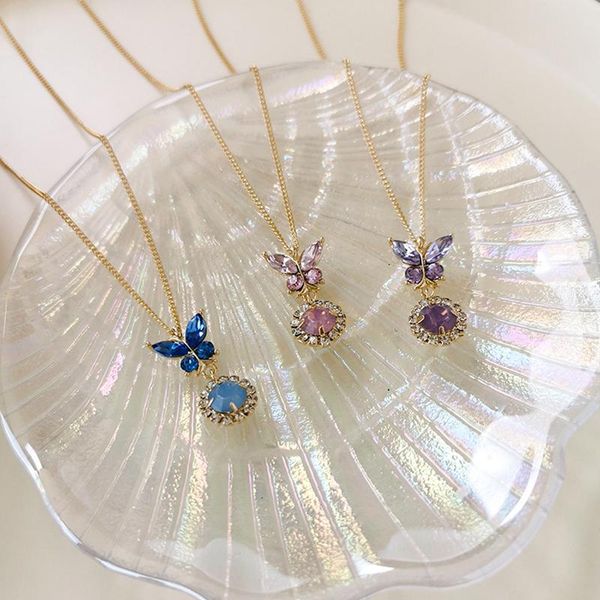 korean elegant sweet butterfly crystal choker necklace for women colorful round short pendant collares clavicle chain jewelry, Silver
korean elegant sweet butterfly crystal choker necklace for women colorful round short pendant collares clavicle chain jewelry, Silver