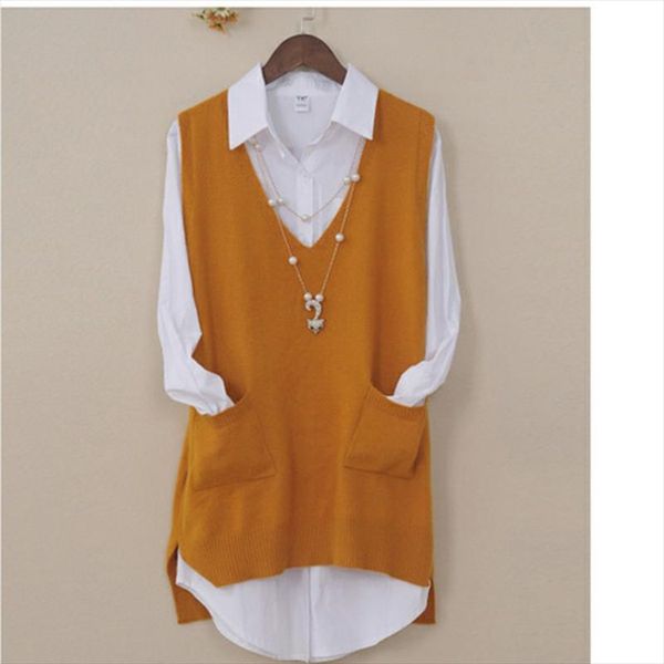 womens spring autumn cashmere knitted vest both sides split loose sweater vest waistcoat female pullover sleeveless, White;black
womens spring autumn cashmere knitted vest both sides split loose sweater vest waistcoat female pullover sleeveless, White;black