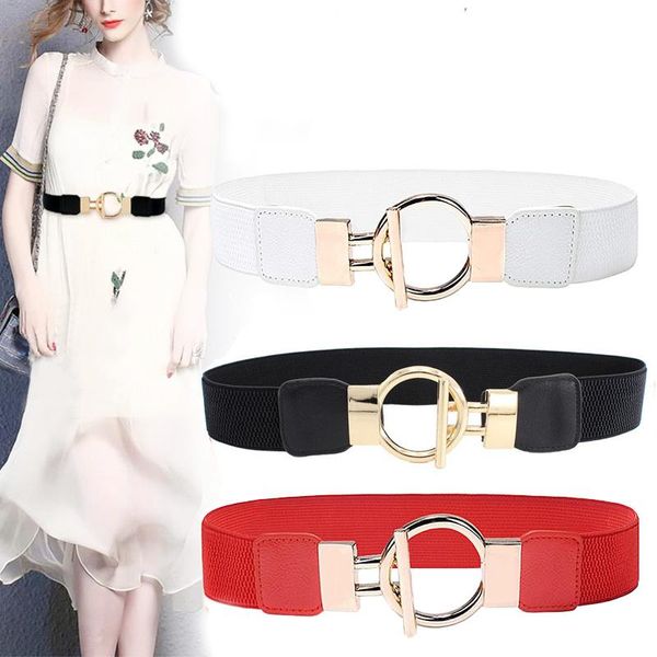 fashion women elastic belts designer brand simple gold round buckle waist strap dress coat sweater lady decorative waistband, Black;brown
fashion women elastic belts designer brand simple gold round buckle waist strap dress coat sweater lady decorative waistband, Black;brown