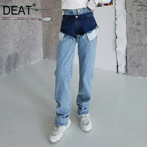 women's jeans deat 2021 spring and autumn fashion casual straight loose solid color button shorts wear two-piece for women sh028, Blue
women's jeans deat 2021 spring and autumn fashion casual straight loose solid color button shorts wear two-piece for women sh028, Blue
