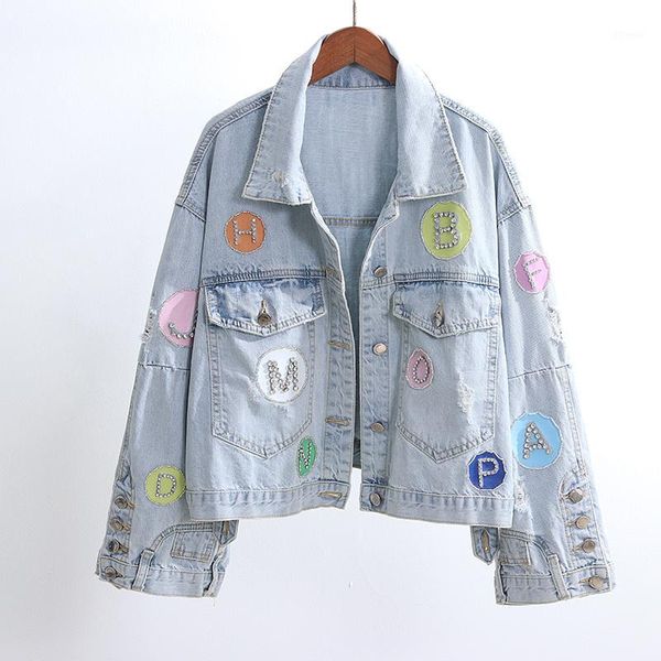 women's jackets 2021 autumn vintage frayed denim jacket coat women short long sleeve outerwear loose diamonds patch design jeans female, Black;brown
women's jackets 2021 autumn vintage frayed denim jacket coat women short long sleeve outerwear loose diamonds patch design jeans female, Black;brown