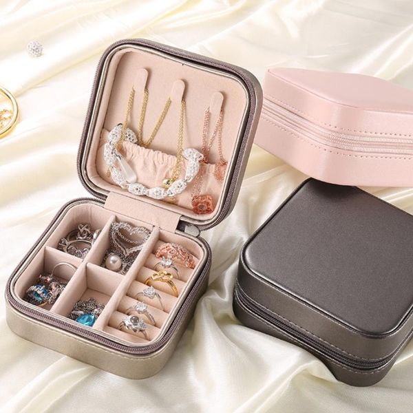 protable travel leather jewelry box organizer display earrings ring necklace jewellery zipper storage case women girls gifts, Pink;blue
protable travel leather jewelry box organizer display earrings ring necklace jewellery zipper storage case women girls gifts, Pink;blue
