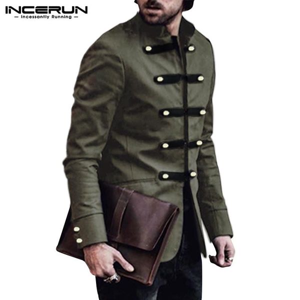 incerun fashion jackets coats men double breasted solid long sleeve 2020 winter stand collar streetwear elegant trench outwear, Black;brown
incerun fashion jackets coats men double breasted solid long sleeve 2020 winter stand collar streetwear elegant trench outwear, Black;brown