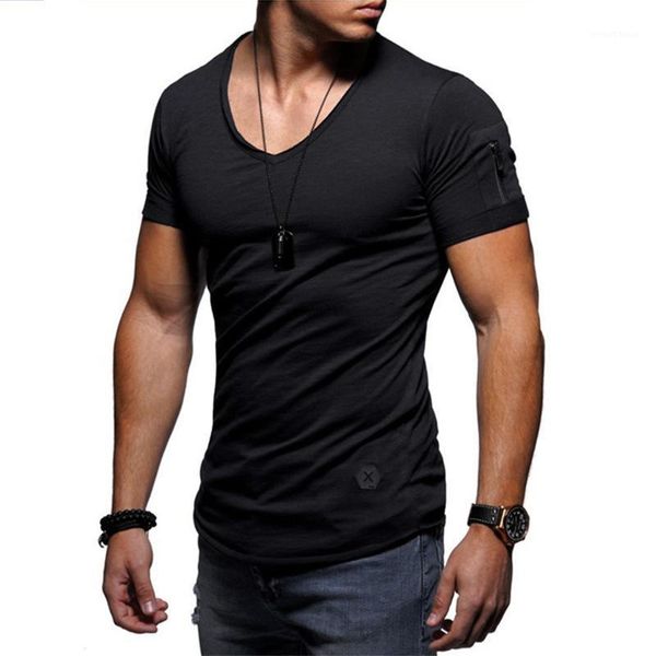 2019 new men's v collar t shirt fitness bodybulding t shirts high street summer short sleeve zipper t-shirts plus size 5xl1, White;black
2019 new men's v collar t shirt fitness bodybulding t shirts high street summer short sleeve zipper t-shirts plus size 5xl1, White;black