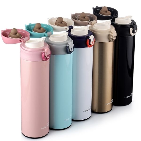 stainless steel travel mug cup water vacuum insulated thermal bottle 500ml double vacuum drink tea kettle gifts hh7-349