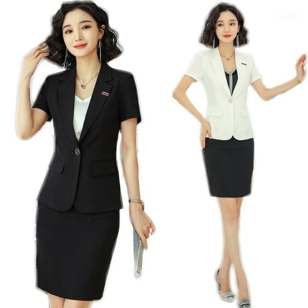 new formal female women business suits ladies black skirt and blazer suit sets work wear uniform styles skirt and jacket set1, White;black
new formal female women business suits ladies black skirt and blazer suit sets work wear uniform styles skirt and jacket set1, White;black