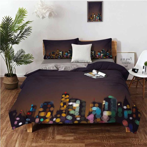 cityscape at night abstract display with silhouettes with colorful dots bokeh effectbedding 3-piece set
cityscape at night abstract display with silhouettes with colorful dots bokeh effectbedding 3-piece set