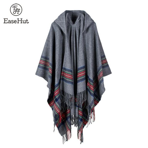 easehut women striped print knitted cardigan poncho cape hooded oversized sweater fashion casual long cardigan coat outerwear, Blue;gray
easehut women striped print knitted cardigan poncho cape hooded oversized sweater fashion casual long cardigan coat outerwear, Blue;gray