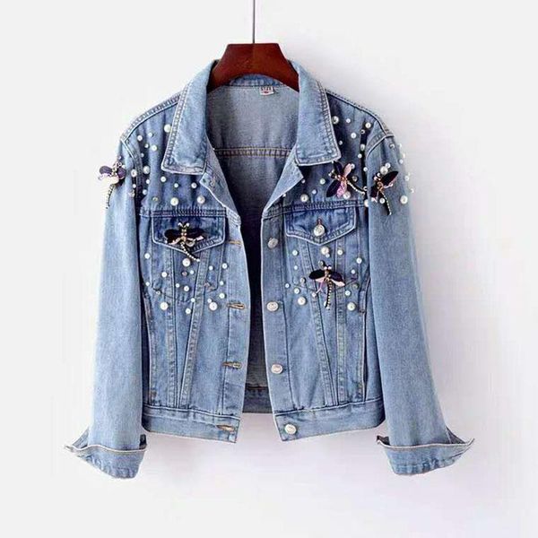 fashion embroidered women's denim jacket loose short section 2021 new wild coat denim female jackets blue women's clothing, Black;brown
fashion embroidered women's denim jacket loose short section 2021 new wild coat denim female jackets blue women's clothing, Black;brown