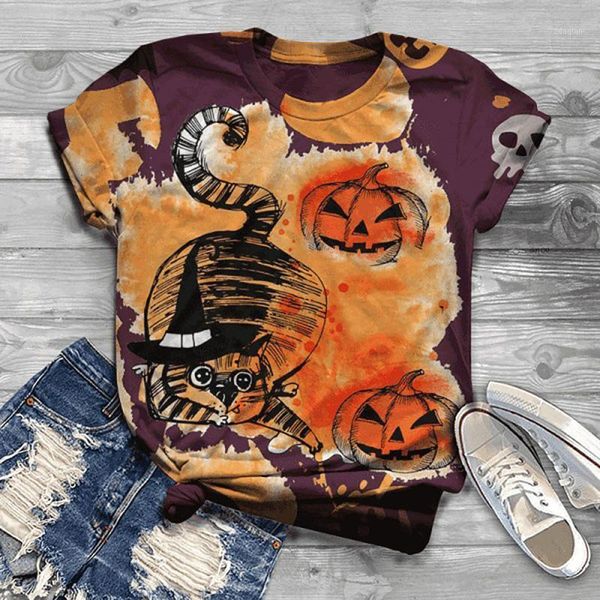 t-shirt halloween printed women's t-shirt short sleeved with round neck summer women's 20201, White
t-shirt halloween printed women's t-shirt short sleeved with round neck summer women's 20201, White