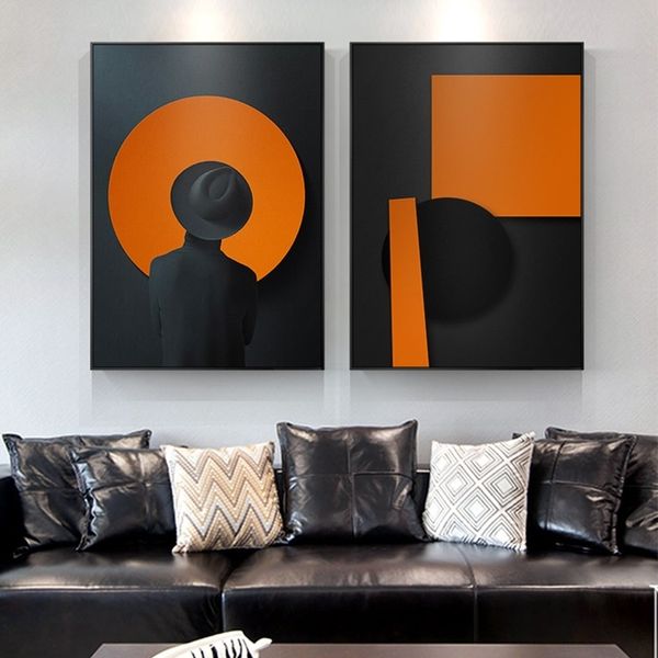 abstract clip art man with black hat canvas painting pop art posters print black orange wall art pictures for living room bedroom home decor
abstract clip art man with black hat canvas painting pop art posters print black orange wall art pictures for living room bedroom home decor