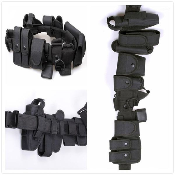 waist support multifunctional security belts outdoor tactical training guard utility kit duty belt with pouch set1, Black;gray
waist support multifunctional security belts outdoor tactical training guard utility kit duty belt with pouch set1, Black;gray