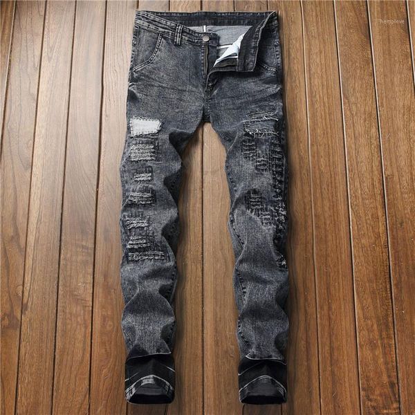 new men ripped slim vintage gray straight biker jeans streetwear holes distressed casual joggers biker denim pants plus size 521, Blue
new men ripped slim vintage gray straight biker jeans streetwear holes distressed casual joggers biker denim pants plus size 521, Blue