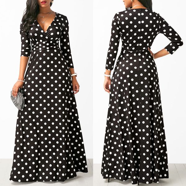 skirts brand women v neck long casual polka dot zippers ladies sleeve party maxi kg-352, Black
skirts brand women v neck long casual polka dot zippers ladies sleeve party maxi kg-352, Black