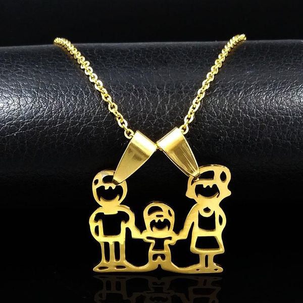 boy kids family necklaces women gold color stainless steel necklace jewellery joyas mother's day gift nd310as05, Silver
boy kids family necklaces women gold color stainless steel necklace jewellery joyas mother's day gift nd310as05, Silver
