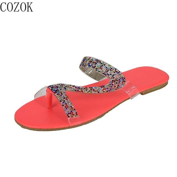 fashion women's slippers trend wild women's shoes personalized vamp design rhinestone decoration outdoor slippers, Black
fashion women's slippers trend wild women's shoes personalized vamp design rhinestone decoration outdoor slippers, Black
