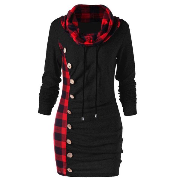 plaid scarf collar dresses buttons decoration xmas women fashion patchwork casual dress female christmas dress clothing 2021 #m, Black;gray
plaid scarf collar dresses buttons decoration xmas women fashion patchwork casual dress female christmas dress clothing 2021 #m, Black;gray