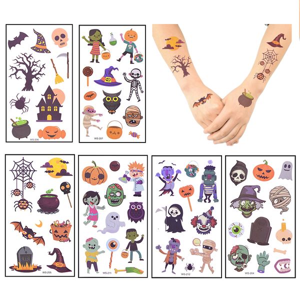 6/12pcs cartoon sticker fake pumpkin witch ghost temporary tattoo for festival party halloween decor supplies
6/12pcs cartoon sticker fake pumpkin witch ghost temporary tattoo for festival party halloween decor supplies
