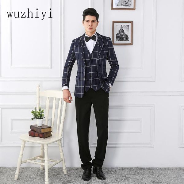 wuzhiyi terno masculino suit men 2021 custom made three pieces jacket pants vest wedding suits for men ,mens blue tuxedo blazer, White;black
wuzhiyi terno masculino suit men 2021 custom made three pieces jacket pants vest wedding suits for men ,mens blue tuxedo blazer, White;black