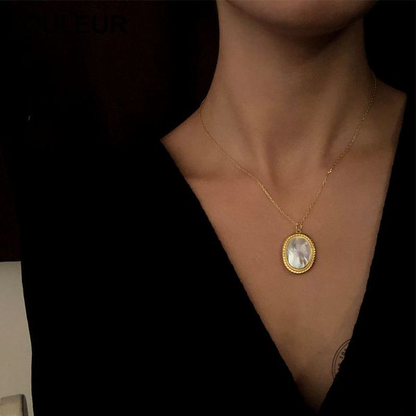 louleur retro 925 sterling silver necklace design oval shell pendant necklace for women silver 925 fine jewelry silver 925 q0531
louleur retro 925 sterling silver necklace design oval shell pendant necklace for women silver 925 fine jewelry silver 925 q0531
