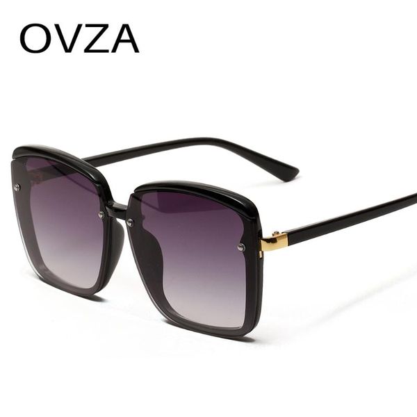 ovza gradient sunglasses women brand designer 2020 new oversized rectangle eyeglasses s1086, White;black 
ovza gradient sunglasses women brand designer 2020 new oversized rectangle eyeglasses s1086, White;black
