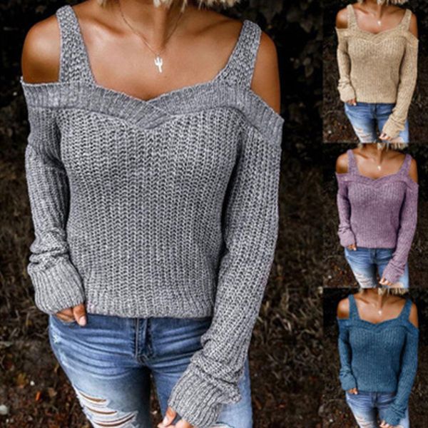 women off shoulder sweater long sleeve autumn winter thick warm pullover sweaters casual loose slash neck strap sweet girls, White;black
women off shoulder sweater long sleeve autumn winter thick warm pullover sweaters casual loose slash neck strap sweet girls, White;black