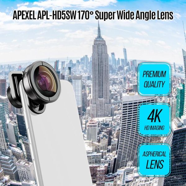 apexel 170 ° супер широкоугольный объектив для двойного объектива / single смартфон для pixel huawei смартфоны
apexel 170 ° супер широкоугольный объектив для двойного объектива / single смартфон для pixel huawei смартфоны