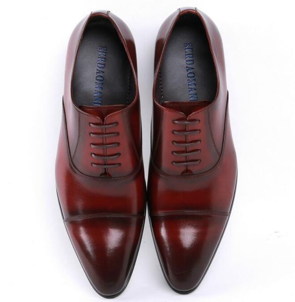 men shoes business formal wear leather shoes cowhide zapatos de hombre leather oxfords genuine lace-up men's large size, Black
men shoes business formal wear leather shoes cowhide zapatos de hombre leather oxfords genuine lace-up men's large size, Black