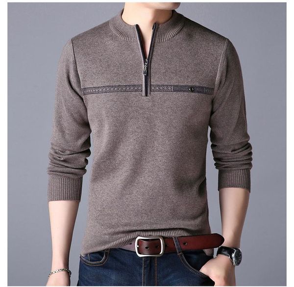men's sweaters sweater casual t-shirt autumn and winter thickened warm half high zipper middle aged bottoming shirt, White;black
men's sweaters sweater casual t-shirt autumn and winter thickened warm half high zipper middle aged bottoming shirt, White;black