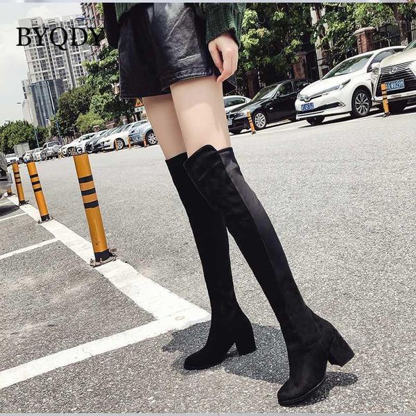 byqdy thigh high boots for women platform fetish shoes lady chunky heels over the knee boots red black flock winter long1
byqdy thigh high boots for women platform fetish shoes lady chunky heels over the knee boots red black flock winter long1