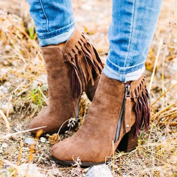2020 women tassel retro heeled ankle boots autumn winter woman zip high heels women's flock shoes female pump plus size, Black
2020 women tassel retro heeled ankle boots autumn winter woman zip high heels women's flock shoes female pump plus size, Black