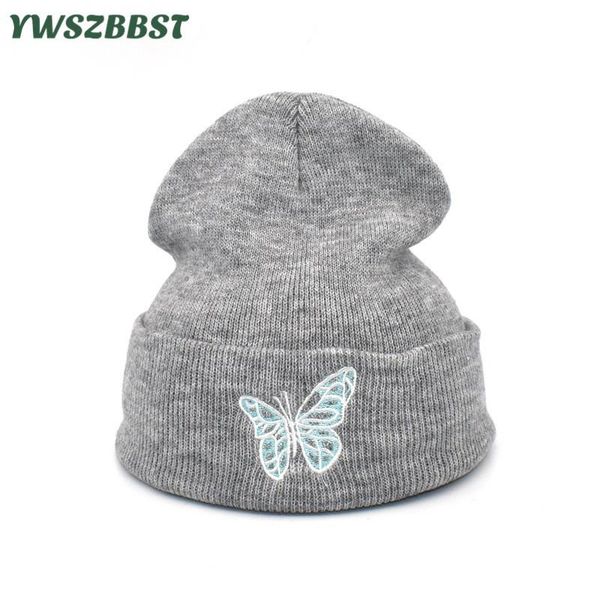 new autumn winter outdoor crochet women skullies hat butterfly embroidery print head cap lady knitted warm cap women beanies, Blue;gray
new autumn winter outdoor crochet women skullies hat butterfly embroidery print head cap lady knitted warm cap women beanies, Blue;gray