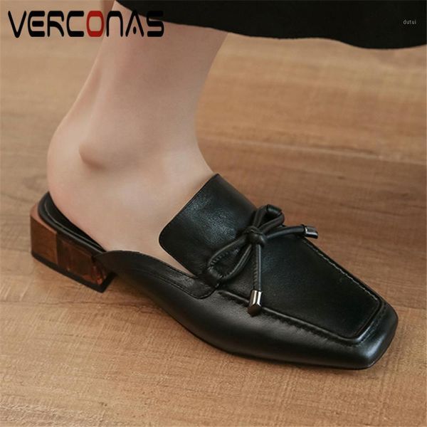 verconas 2020 mules woman sandals woman pumps new arrival genuine leather butterfly knot square toe square high heel shoes1, Black
verconas 2020 mules woman sandals woman pumps new arrival genuine leather butterfly knot square toe square high heel shoes1, Black