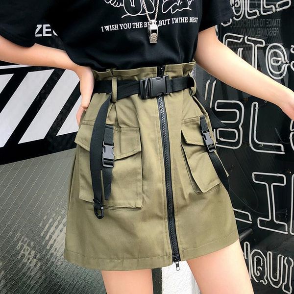 2020 women's skirts casual pockets skirt sashes ladies short tool skirt summer a line zipper one-step skirt with belt, Black
2020 women's skirts casual pockets skirt sashes ladies short tool skirt summer a line zipper one-step skirt with belt, Black