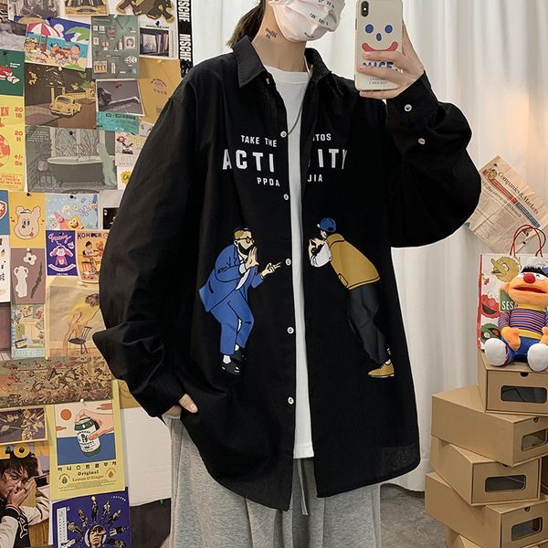 2021 new beach print black shirt white to autumn... spring long sleeve shirts... oversized 5xl. j9sj, White;black
2021 new beach print black shirt white to autumn... spring long sleeve shirts... oversized 5xl. j9sj, White;black