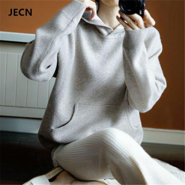 jecn spring winter cashmere wool sweater women sweaters knitted hooded warm lady's grade up jumpers and pullovers with pockets, White;black
jecn spring winter cashmere wool sweater women sweaters knitted hooded warm lady's grade up jumpers and pullovers with pockets, White;black