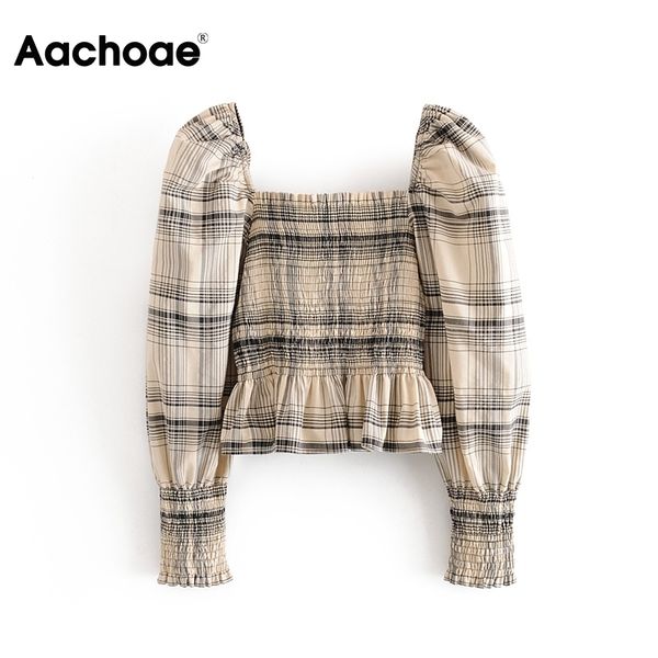 aachoae plaid print blouse women long sleeve casual crop shirt square collar stretch bodycon shirts blouses blusas 201125, White
aachoae plaid print blouse women long sleeve casual crop shirt square collar stretch bodycon shirts blouses blusas 201125, White