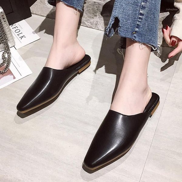 2020 spring women slippers pu leather pointed toe casual shoes flat slipper slides cover toe ladies shoe zapatos mujer 8014n1, Black
2020 spring women slippers pu leather pointed toe casual shoes flat slipper slides cover toe ladies shoe zapatos mujer 8014n1, Black