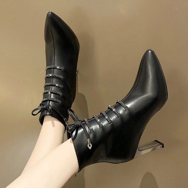 gladiator boots women lace up ankle boot 2020 winter high heels dress shoes fashion zip stitch booties pointed toe pumps 8606n #7y3e, Black
gladiator boots women lace up ankle boot 2020 winter high heels dress shoes fashion zip stitch booties pointed toe pumps 8606n #7y3e, Black