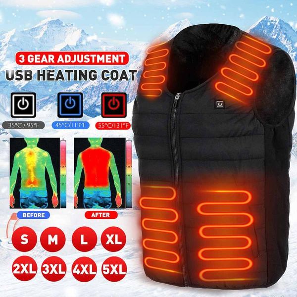 outdoor t-shirts 9 area heated electric vest 3speed adjustable temperature thicken jacket usb self-heating ultra light, Gray;blue
outdoor t-shirts 9 area heated electric vest 3speed adjustable temperature thicken jacket usb self-heating ultra light, Gray;blue