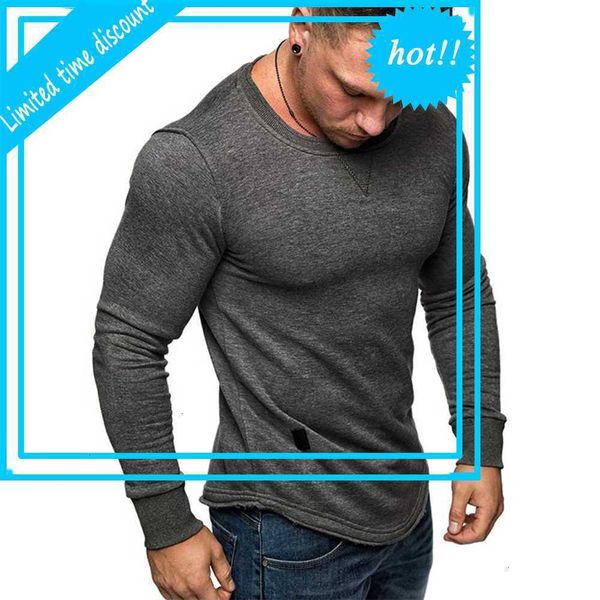 men casual long mouw effen color t-shirt winter lent basic round neck for daily dragging slender teas, White
men casual long mouw effen color t-shirt winter lent basic round neck for daily dragging slender teas, White