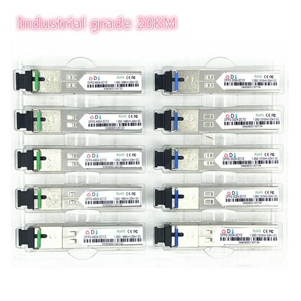 sc sfp fiber optic module industrial grade -40~+80 celsius 1.25g20km 1310/1550nm single-sfp compatible optical module 5pairs
sc sfp fiber optic module industrial grade -40~+80 celsius 1.25g20km 1310/1550nm single-sfp compatible optical module 5pairs