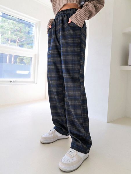 dazy high waist plaid pants p0cw#, Black;white
dazy high waist plaid pants p0cw#, Black;white