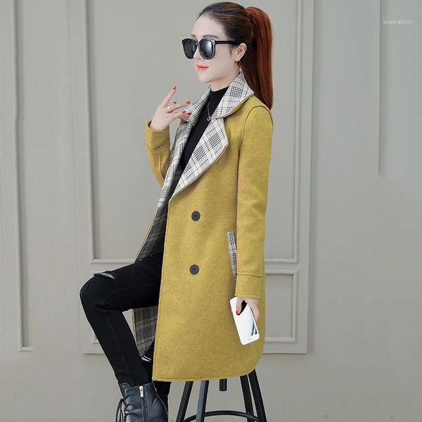 2020 autumn and winter woolen coat female mid-long new korean temperament women's popular outerwear woolen coat mx18d96621, Black
2020 autumn and winter woolen coat female mid-long new korean temperament women's popular outerwear woolen coat mx18d96621, Black