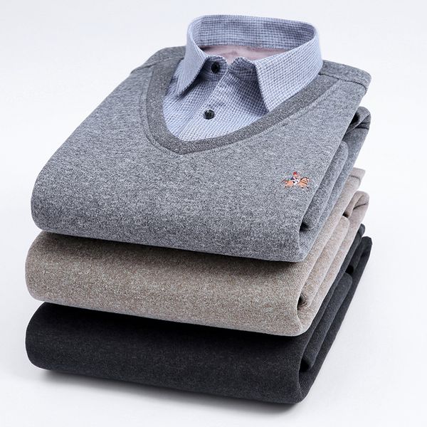 2021 new sweater collar combination wool plus veet thick winter men cardigan long sleeve shirt trlg, White;black
2021 new sweater collar combination wool plus veet thick winter men cardigan long sleeve shirt trlg, White;black