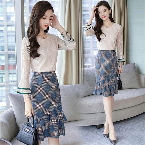 of two perfumed upper parts and extend sleeves leaves skirt plaid femme deux joint feminine pieces xp71, White
of two perfumed upper parts and extend sleeves leaves skirt plaid femme deux joint feminine pieces xp71, White